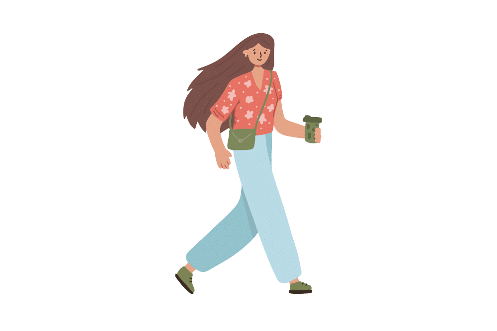 Woman walking as exercise.